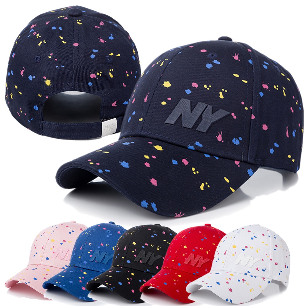 Kvinder kasket ny bogstav patch baseball kasket kvindelig polka dot print casual justerbar udendørs hat kasket