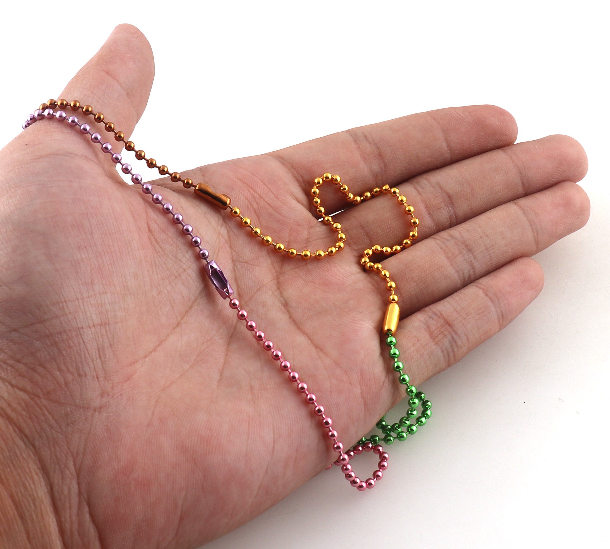 10Pcs Ball Chain With Connector Clasp 2mm Ball Chains Bracelet Chain Choices of Ball Chain Bulk Chain Jewelry Finding