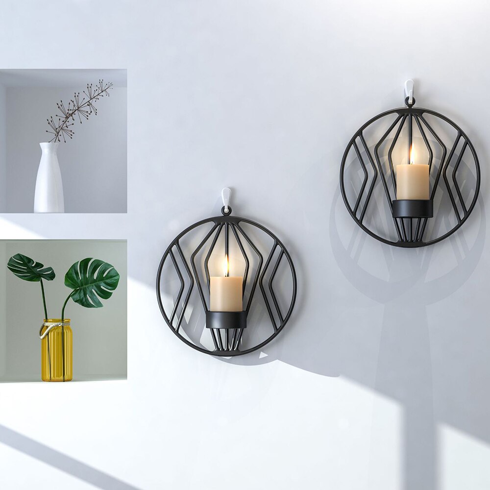 Neue Stilvolle Vereinfachte Eisen Leuchter Kerzenhalter Zauberstab Pendent 3D Geometrie Artware für Heimat Restaurant Dekorative Ornamente