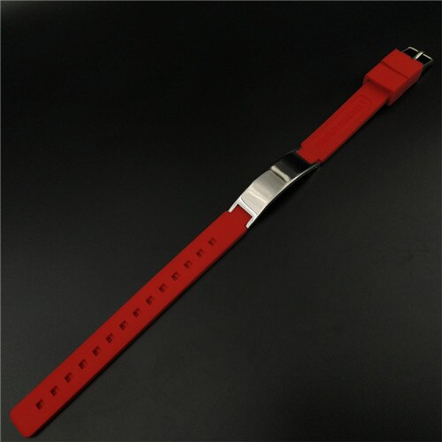 Bracelets d'équilibrage d'énergie de puissance thérapie magnétique d'ion groupes de Silicone de Bracelets corps de thérapie gardant votre douleur saine ..: red