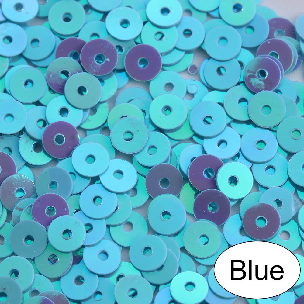 1000 stuks/zak 4mm veelkleurige losse plastic pailletten voor thuisfeesten, bruiloftsdecoratie, facetkralenversiering, doe-het-zelf naaiaccessoires: Blauw