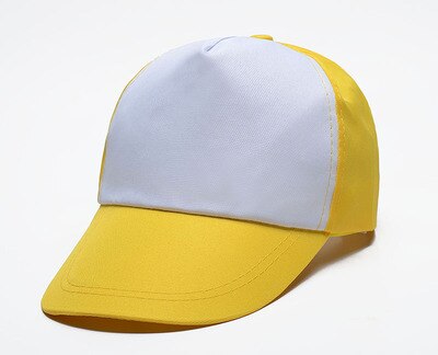 Frete grátis 10 fábricas chapéu de sublimação para impressão em tinta sublimação faça você mesmo presente imprensa térmica impressão transferência: Yellow Adult