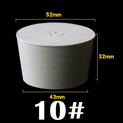 1pc 000#-14# White Solid Conical Rubber Stopper Blanking Plugs Tank Pipe Tapered Plug Seal End Cover Caps: Model-10