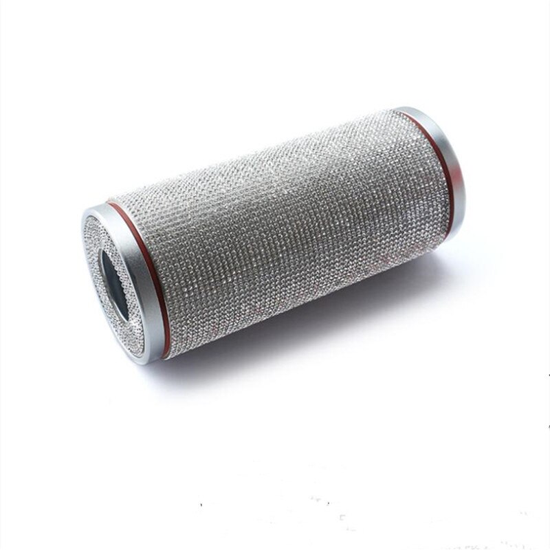 Car diamond tissue box female cute car interior supplies decoration crystal sticker diamond pumping box car round: Silver