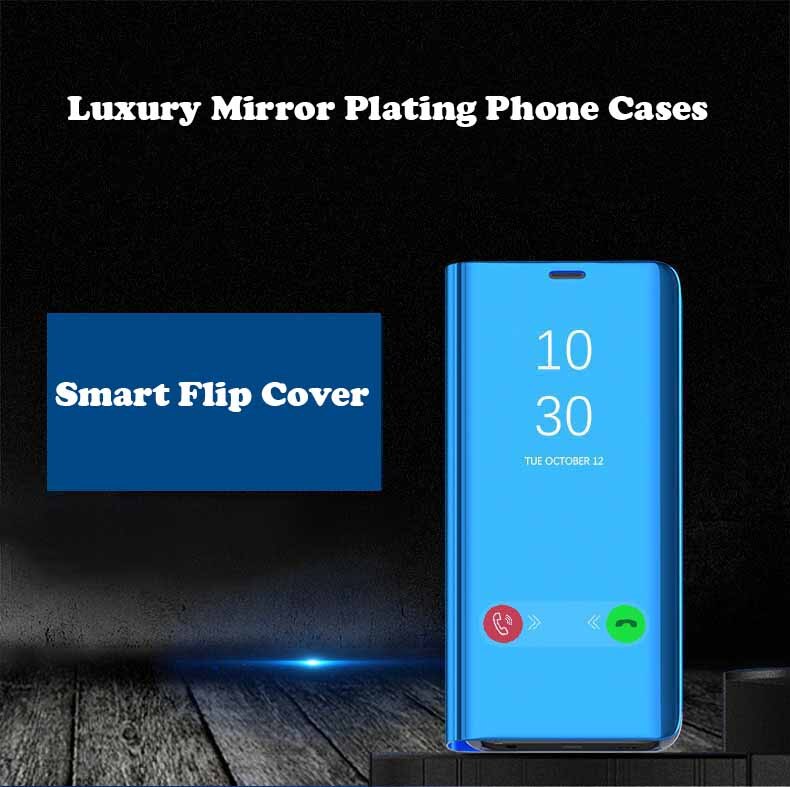 Voor oppo realme 6 pro hoesje luxe spiegel flip standaard smart view coque voor oppo reno 3 5g hoesje schokbestendige standaard beschermhoes