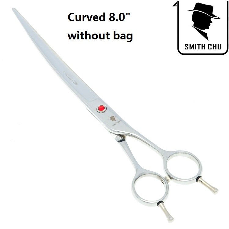 Tijeras de aseo para mascotas Smith Chu, 8 ", Japón 440C, tijeras curvas para cortar el pelo de mascotas, cortadora de pelo B0061C: B0061C-07-80