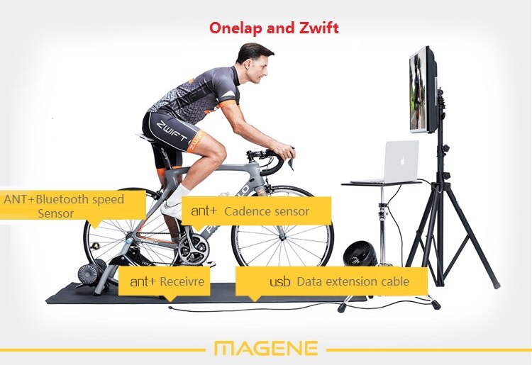 Magene-ordenador para bicicleta con Bluetooth 210, Sensor ANT, Sensor de cadencia de velocidad, receptor USB, para bicicleta Virtual al aire libre y ciclismo
