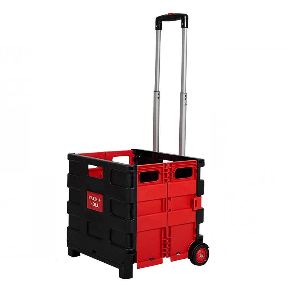Carrello, pieghevole, portatile, plastica, gomma, alluminio, resistente, carrello organizzatore ruote, carrelli da cucina