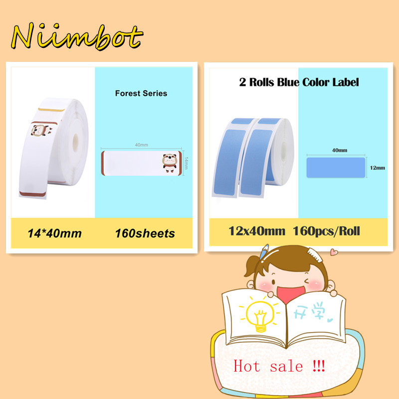 Label Printer Portable Pocket Label Printer Mini Sticker Bluetooth Thermal Label Printer Home Office Printer Paper Niimbot D11: 3Rolls db