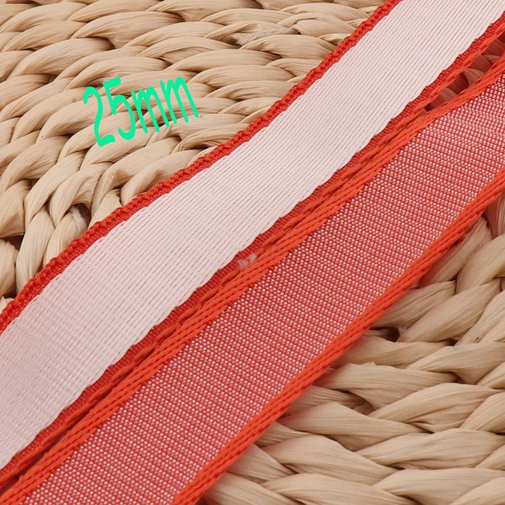 25MM Orange Webbing Smooth 1 inch webbing Ribbon Belts Bag Handle Bag Purse Straps nylon webbing key fob