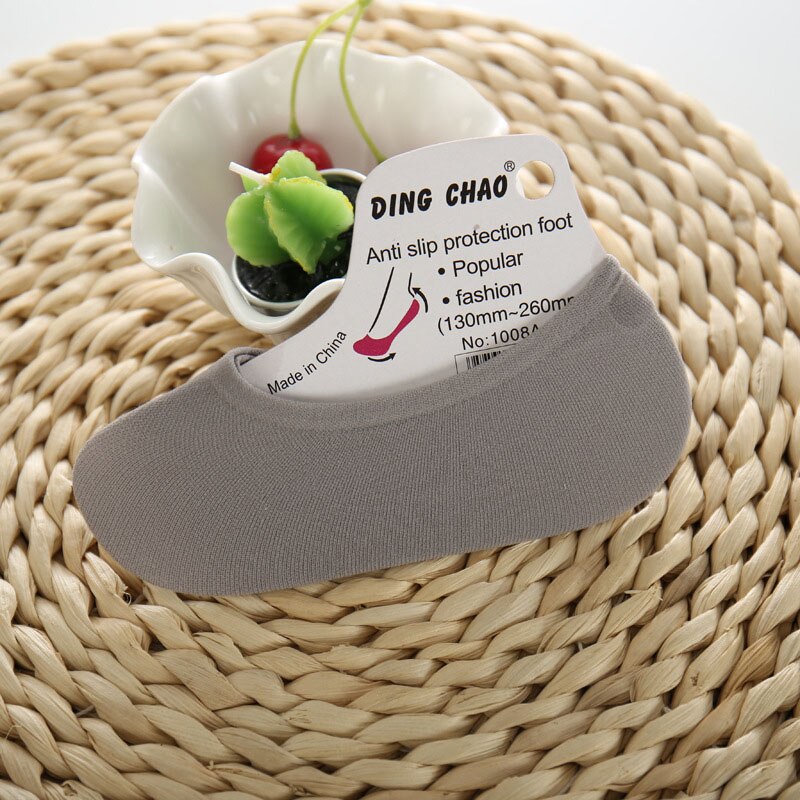5 Pairs Summer Candy Color Invisible Non-slip Low Cut Socks Female Women Casual Cotton Breathable Girls Ankle Boat Socks: Gray