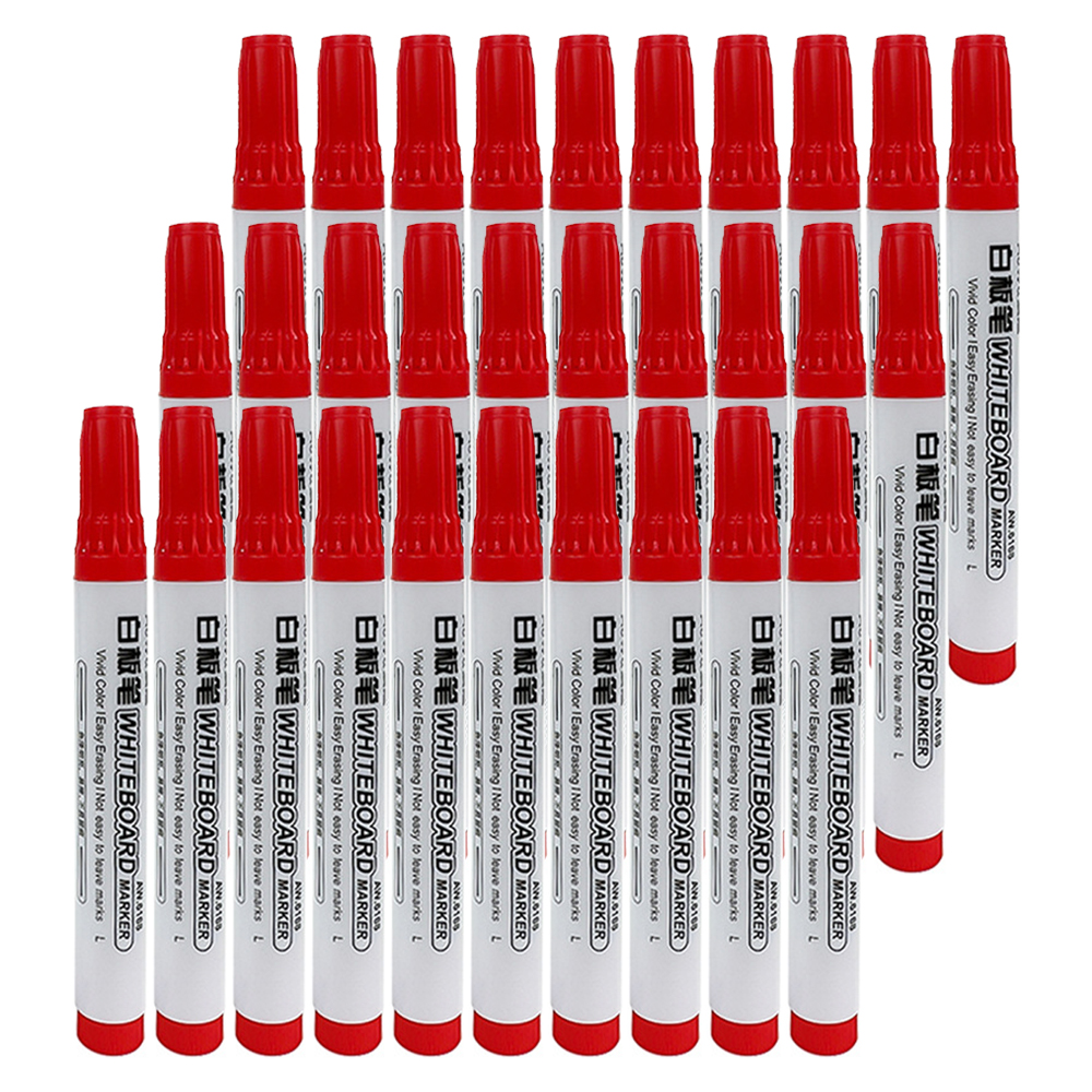 Suddbar Magnetisk Whiteboard Penna - 13.3cm - 10 Pennor/Box - Skola Kontor Konst: Svart