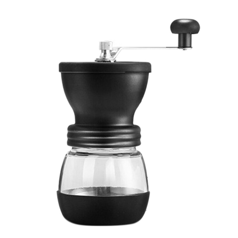 Manual Coffee Grinder - Hand Ground Coffee Beans Taste Best, Infinitely Adjustable Grind, Gl Jar, Stainless Steel: Default Title