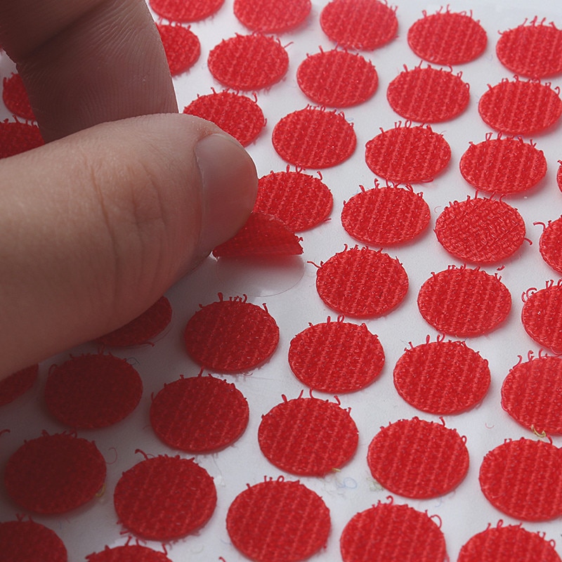 10mm 99pairs Velcros Self Adhesive Fastener Colorfull Dots Stickers Strong Glue Hook And Loop Magic Tape Round Klitterband
