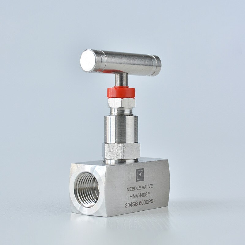 Válvula de globo de aguja de acero inoxidable de alta presión, 1/4 &quot;, 3/8&quot;, 1/2 &quot;, BSP NPT, femenina, 304, J13-320P, Control de flujo de grúa