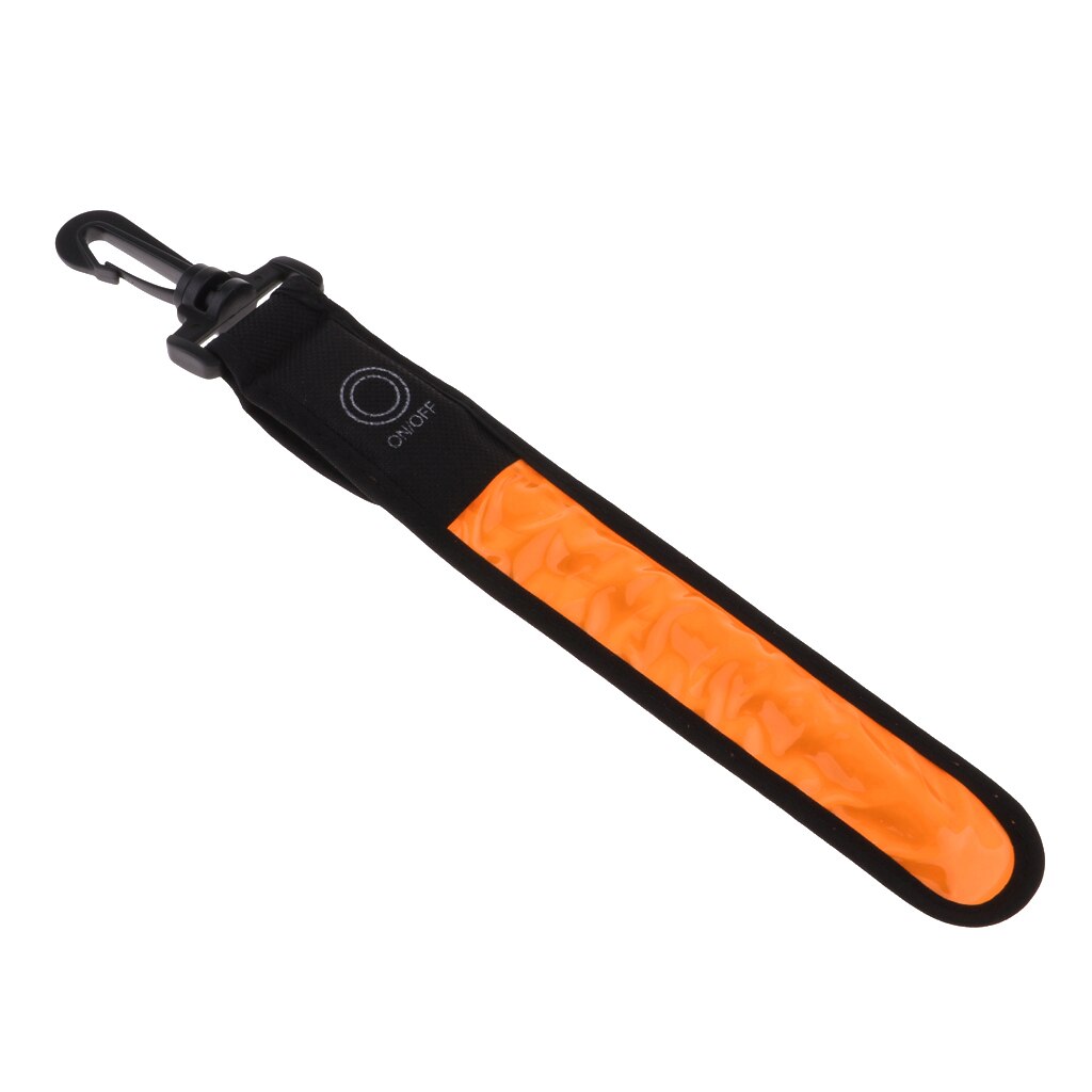 Magideal Rugzak Reflecterende Strip Fietsen Wandelen Tas Led Reflector Licht Nacht Zichtbaar Strap Band Veiligheid Wandelen Strips: Orange