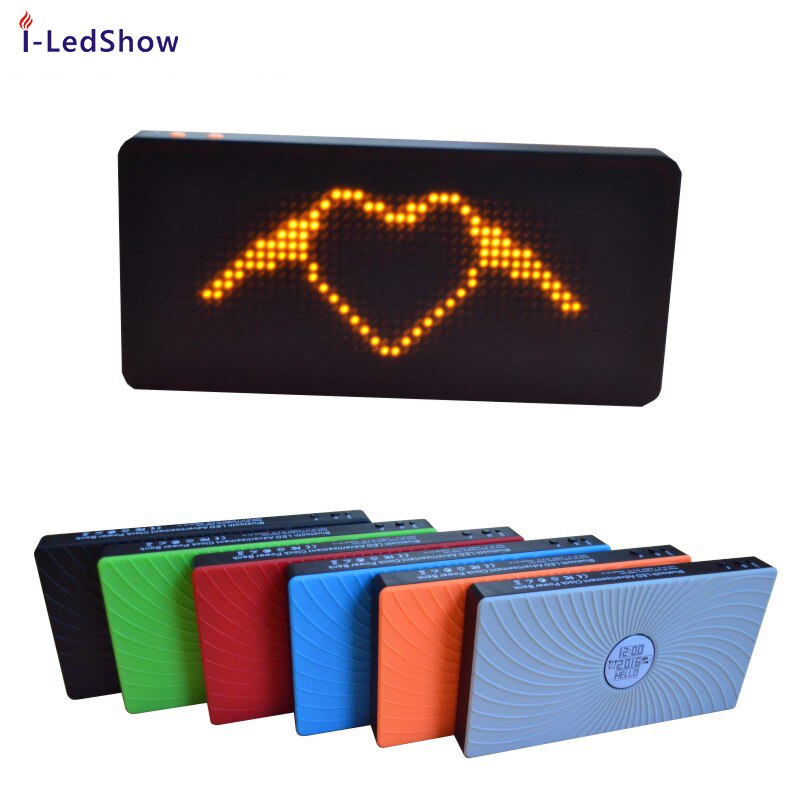 rechargeable power bank with scrolling message LED display screen led charge indicator