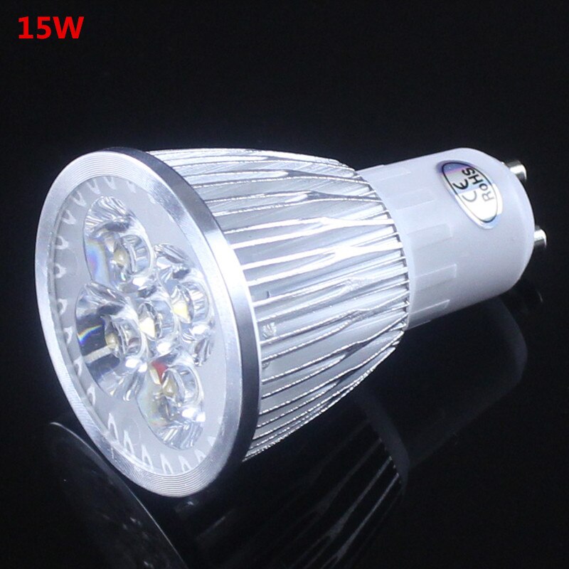 Led-spotlight  gu10 högeffekts led-lampa 9w 12w 15w varmvit/kall vit 85-265v ultraljus  gu 10 led-lampa