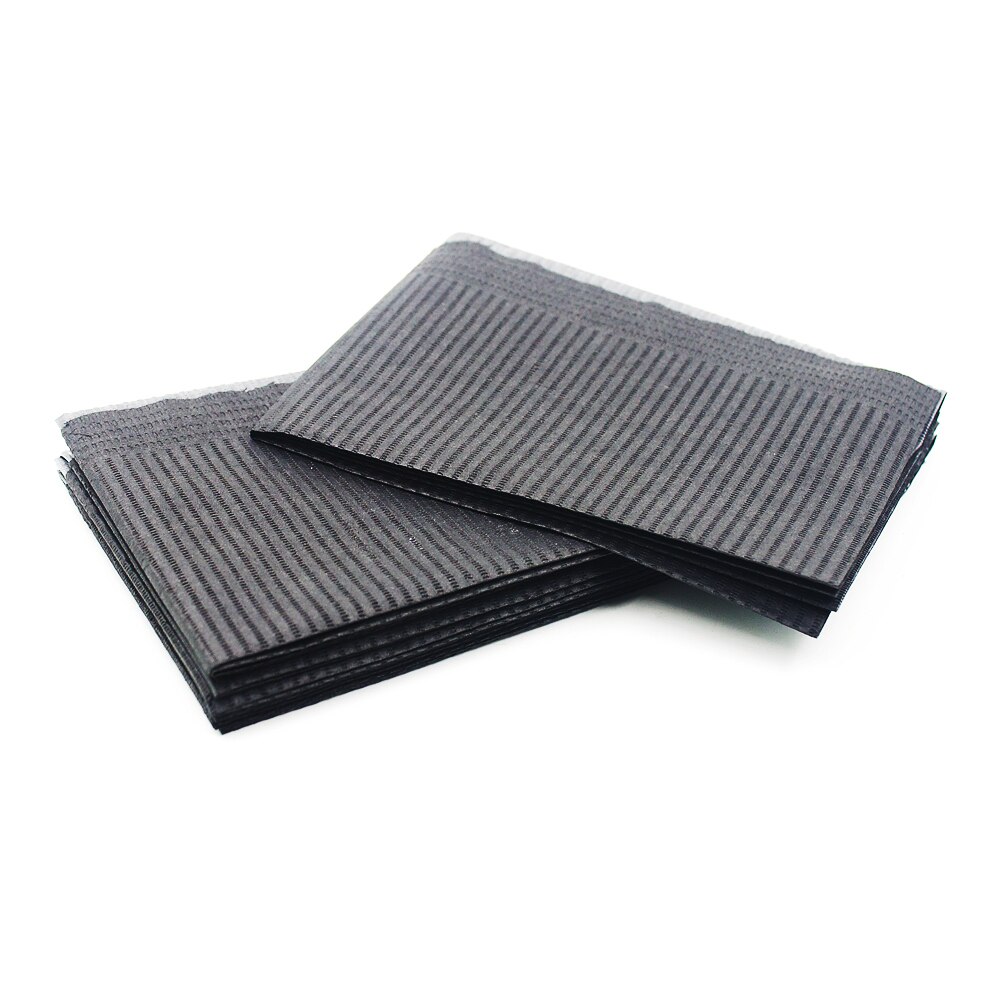 125 Stck Schwarz 13 &quot;X 18&quot; Tätowierung Zahn durchbohren Lätzchen Einweg Wasserdichte Blätter 3-Lage Tätowierung zubehör