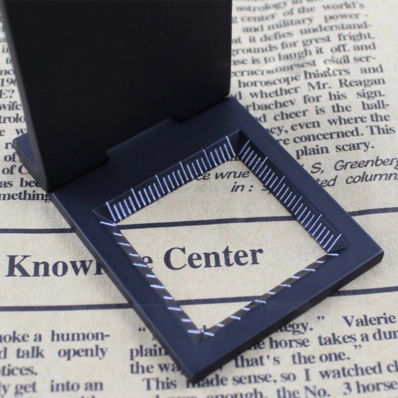10X Foldable Magnifier Magnifying Glass With Scale For Textile Optical Jewelry Mini Size Foldable Magnifying Glass Tool