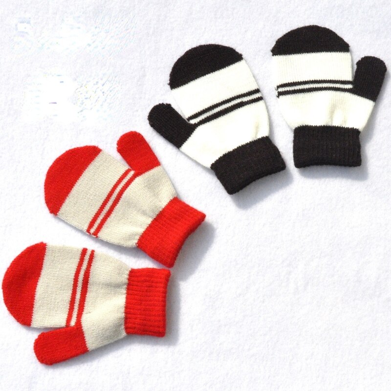 1-4 jahre Baby Gestrickte Handschuhe Baby betroffen Handschuhe Winter Mädchen Jungen Halb Finger kippen Abdeckung Fäustlinge freundlicher Jungen herbst Mädchen Fäustlinge