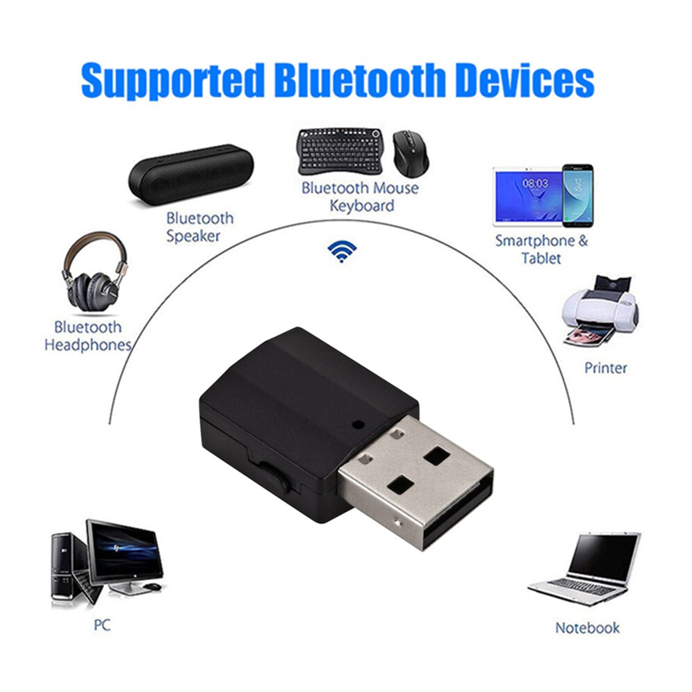 Grwibeou novo 5.0 bluetooth transmissor receptor mini 3.5mm aux estéreo adaptador de música sem fio para rádio do carro tv bluetooth fone ouvido