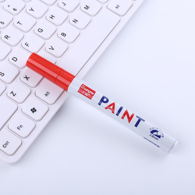 12 farben Farbe Marker Stift Wasserdichte Auto Reifen Reifen Lauffläche CD Metall dauerhaft Farbe Marker Ölige DIY Kunst Marker Kuli: rot