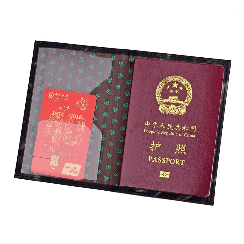 Unisex Passport Cover Marble Style Leather ID Credit Card Cover Passport Holder Women Men Packet Travel Wallet Purse Pouch