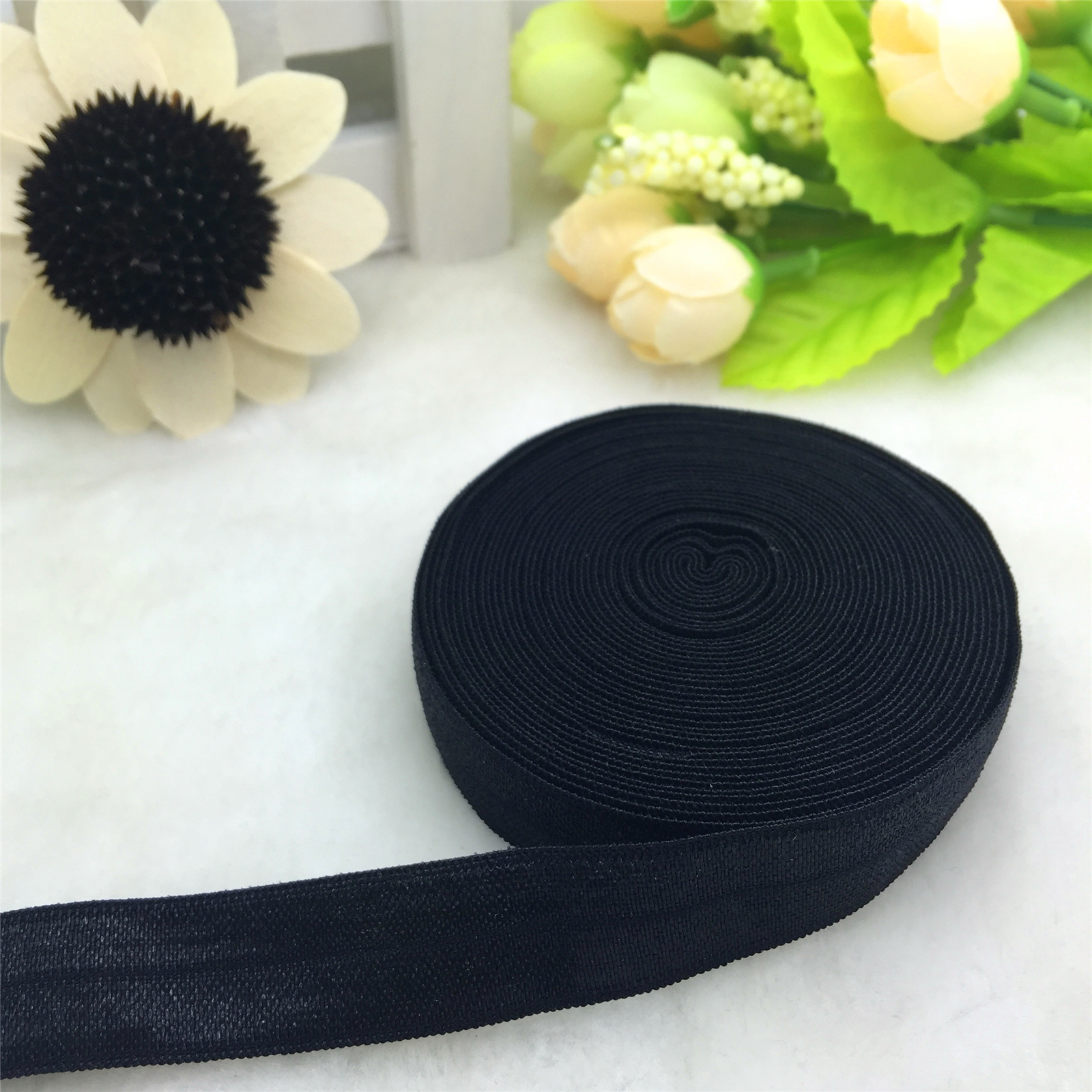 5 Yards 5/8 "15 MM Multirole Foldover Elastische Spandex Satijn Band Elastiekjes