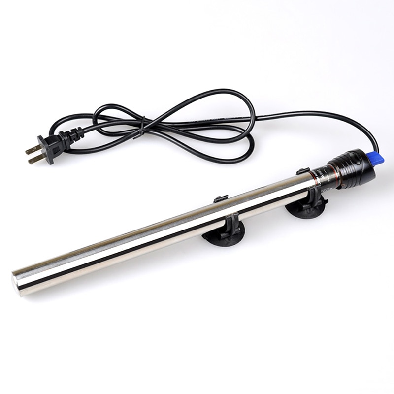 Calentador sumergible para acuario de 50W/100W/200W/300W/500W, termostato de temperatura de acero inoxidable para acuario o pecera