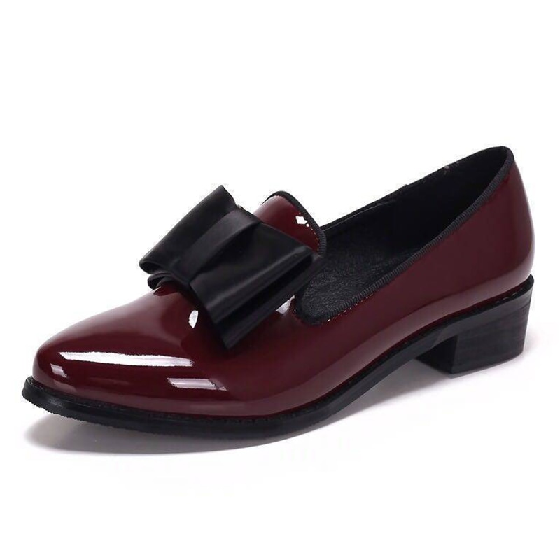 Naiset rusetti toimisto tasainen naisten teräväkärkiset kengät nainen mukava lipsahdus housut naisten jalkineet naisten kengät