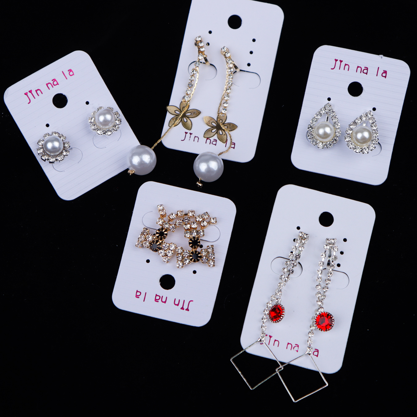 10/20/30/50 Paar Mode Trend Ster Blad Strass Clip Oorbellen Voor Vrouwen Mix Stijl Sieraden Feestgeschenken Accessoires