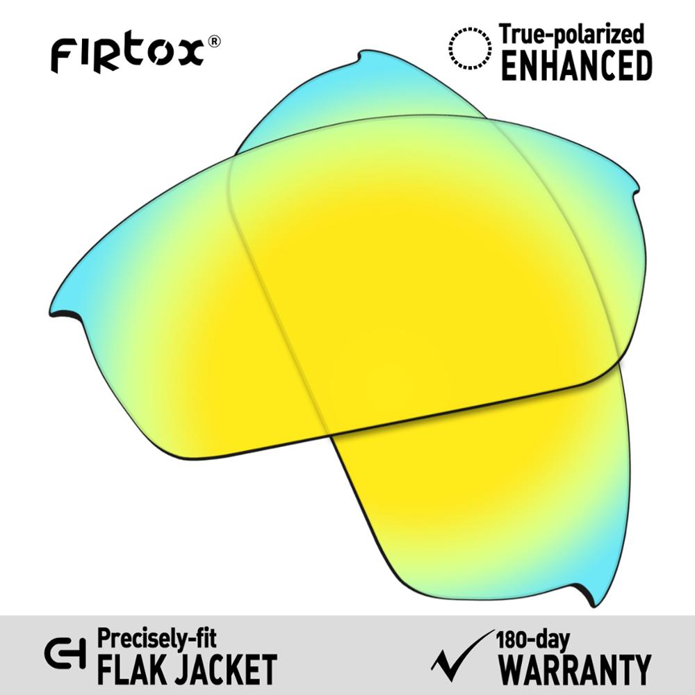 Firtox true  uv400 polariserte linser erstatning til oakley flak jakke solbriller (kun kompatibel linse) - flere farger