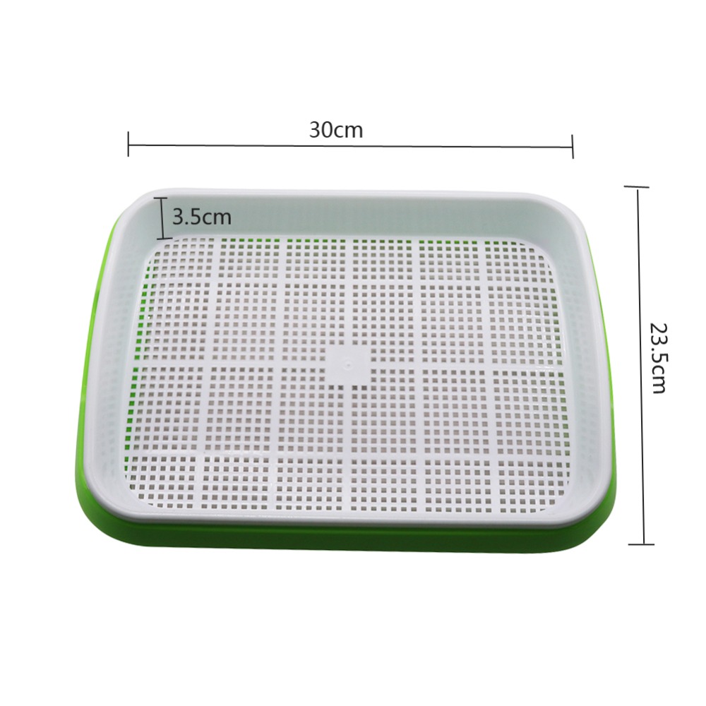 Bandeja de plantones hidropónicos, placa de brotes de doble capa, sistema hidropónico para cultivar macetas de vivero, bandeja de maceta vegetal para planta de semillero, 3 juegos