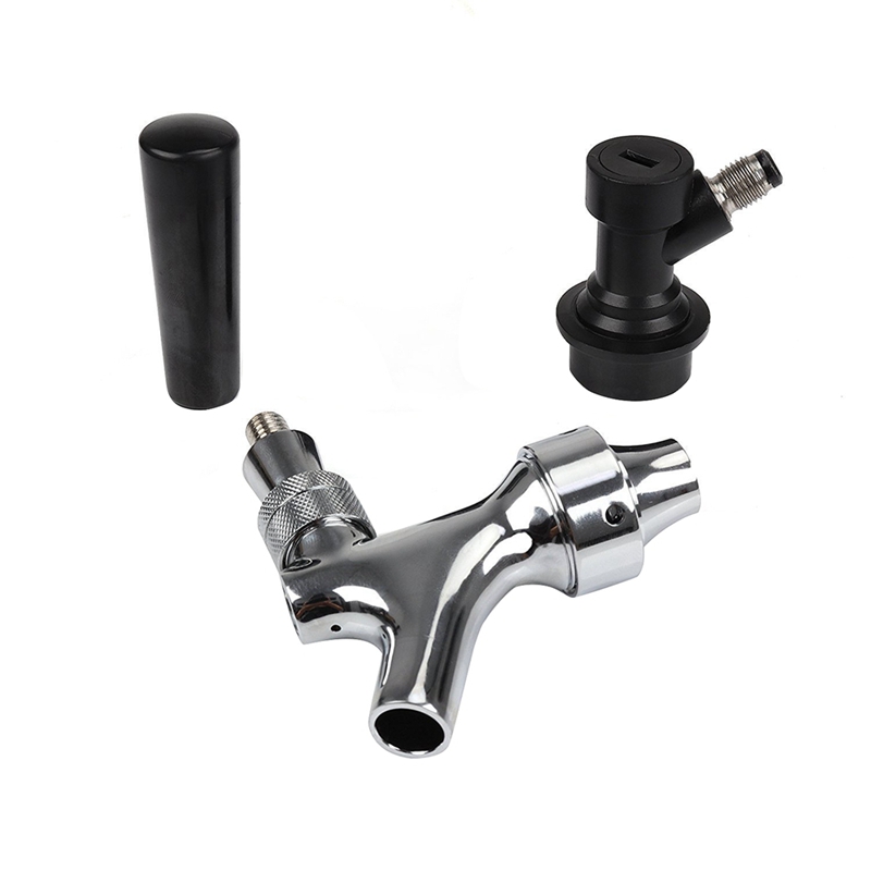 Beer Tap Faucet With Ball Lock Home Brewing Stainless Steel Stem Draft Beer Keg Faucet With Ball Lock Disconnect Chromed Bod