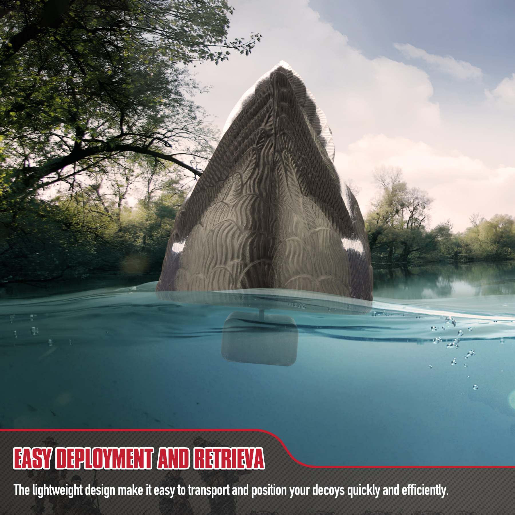 Jaktlockbete för ankor, 3d anksvanslockbeten, flöte med viktad köl, simulerad plastlockbete för sjöfåglar, tillbehör för jakt och skytte