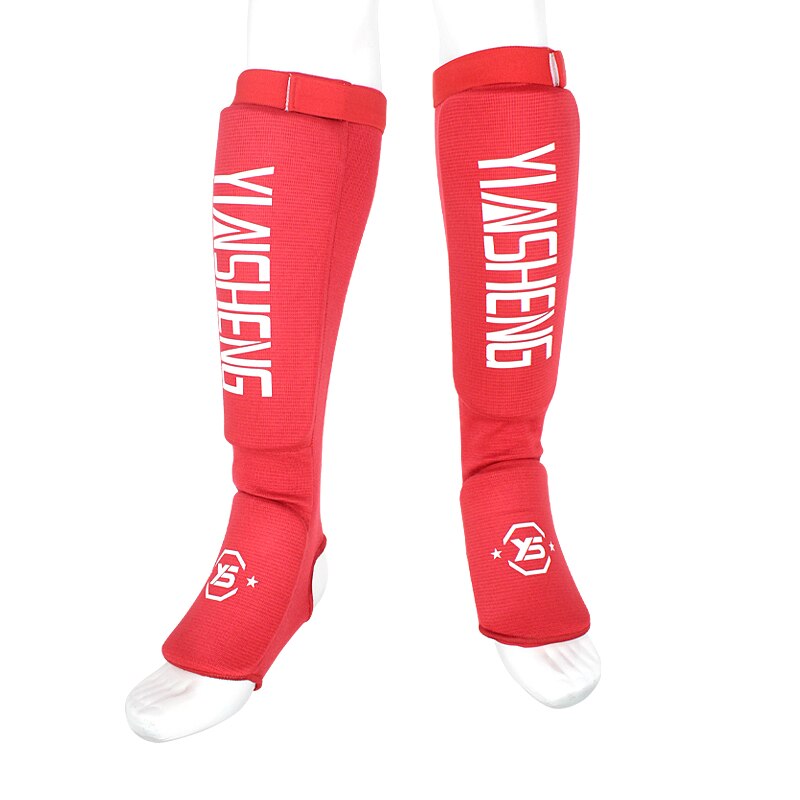 1 Pair Shin Instep Pads MMA Leg Foot Guards Muay Thai Kick Boxing Guard Protector With Hook &amp; Loop Shin and Instep Guards