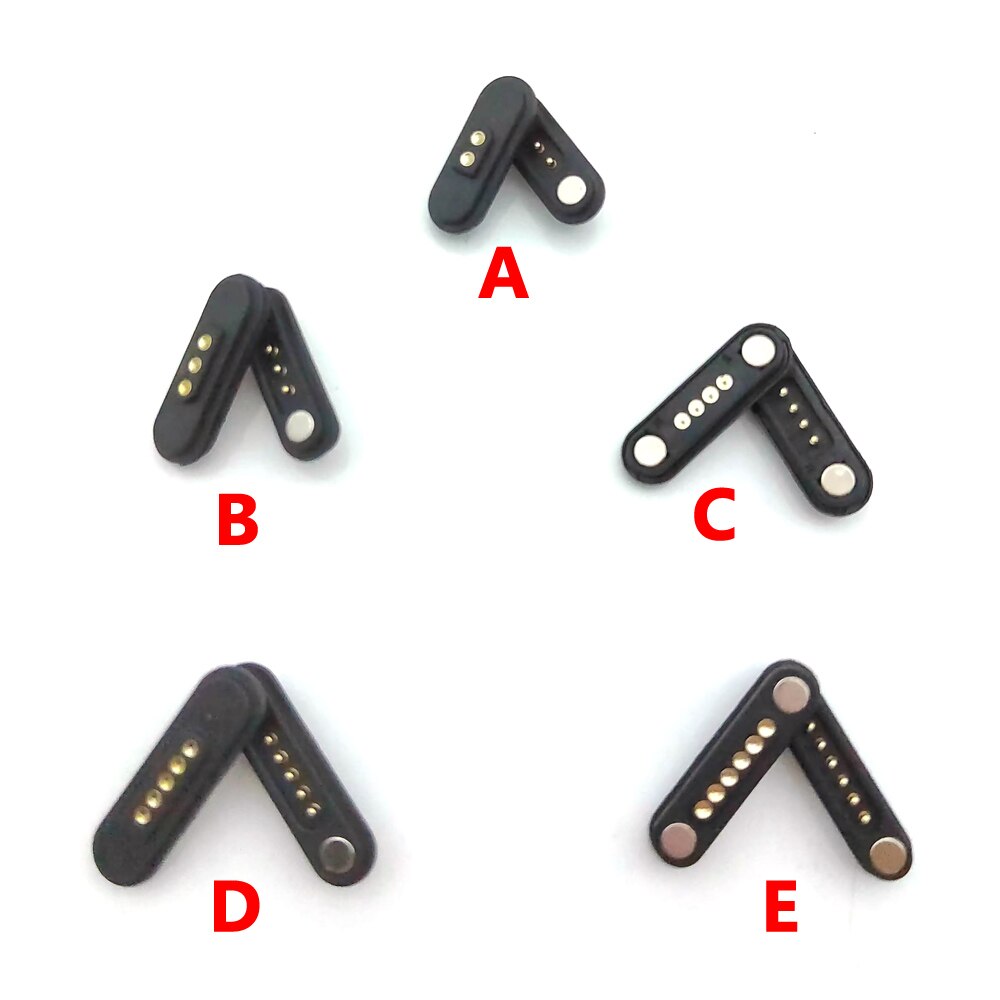 1sets 3A Magnetic Pogo Pin Connector 2 3 4 5 6 Positions Pitch 2.2 MM Spring Loaded Pogopin Male Female waterproof Contact Strip
