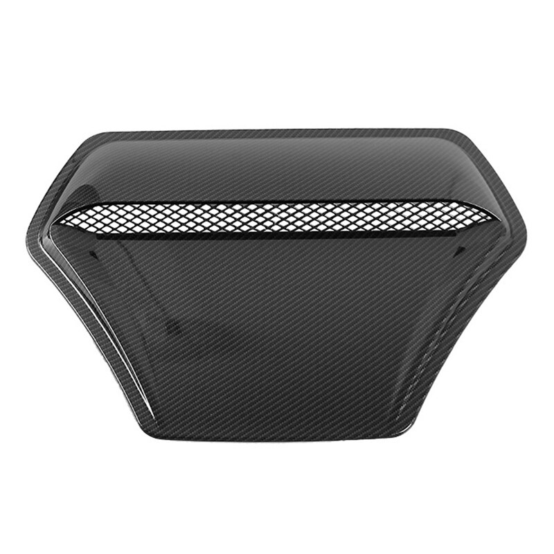 Universal Car Hood Engine Air Outlet Vent Cover Trim Air Flow Intake Cover Decorative Hood Scoop Vent Engine Bonnet: Carbon Fiber Pattern