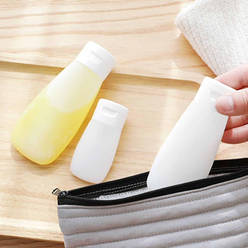 Draagbare Flexibele Makkelijk Te Knijpen Siliconen Reizen Hervulbare Fles Gezichtsreiniger Shampoo Bad Flessen Container Lekvrije