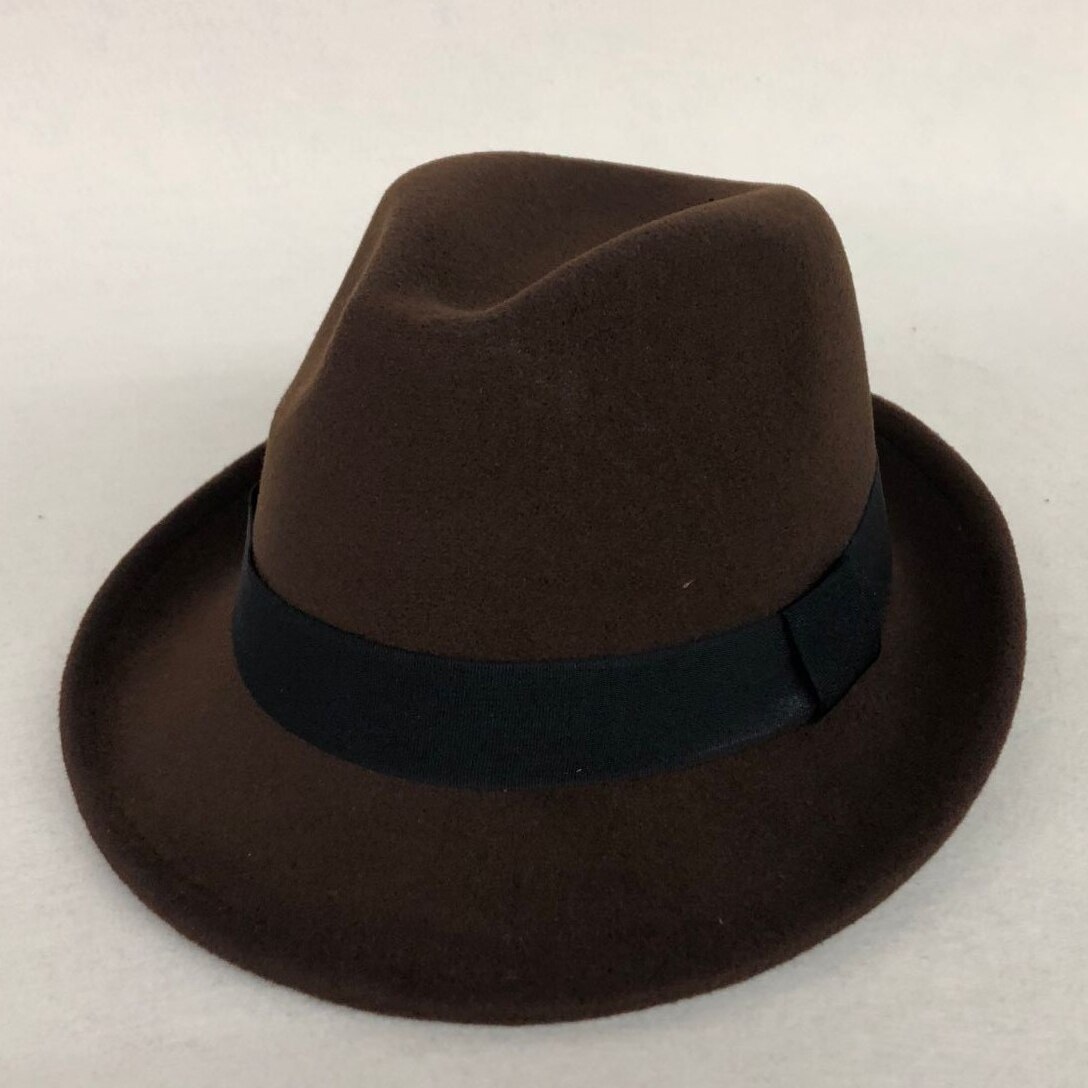 Wool Women Men Fedora Hat For Winter Autumn Lady Gangster Trilby Felt Homburg Church Jazz Hat 55-58CM