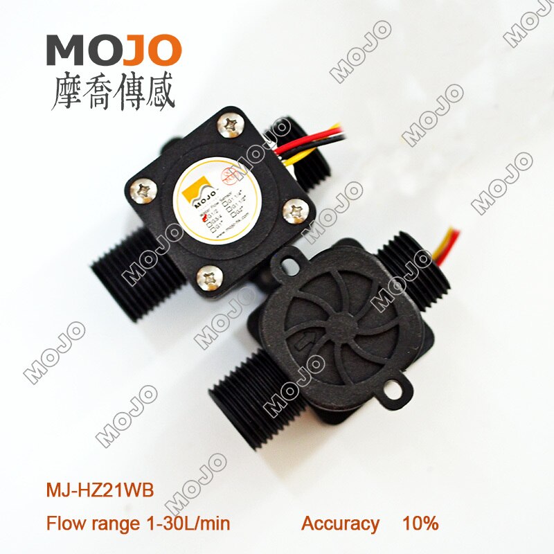Hall flow sensor MJ-HZ21WB Water Flow Sensor Plastic G1/2'' outside treads
