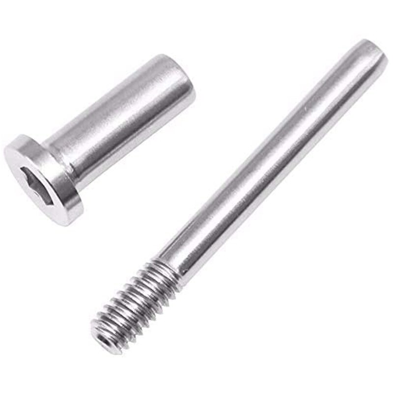 10Pack Stainless Steel Invisible Receiver and Swage Stud End for 1/8 Inch Cable Railing, Deck Stair Threaded End Fitting