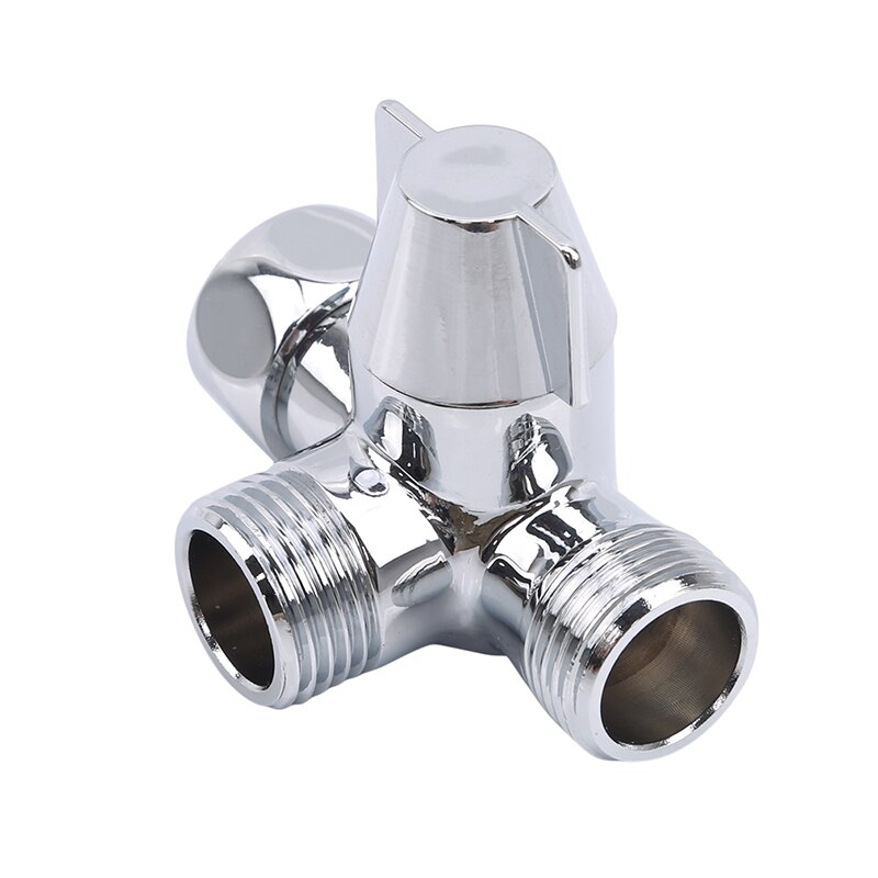 3 Way Shower Arm Diverter Valve For Hand Shower T-Valve Adapter Shut-Off Valve for Bathroom Attachment