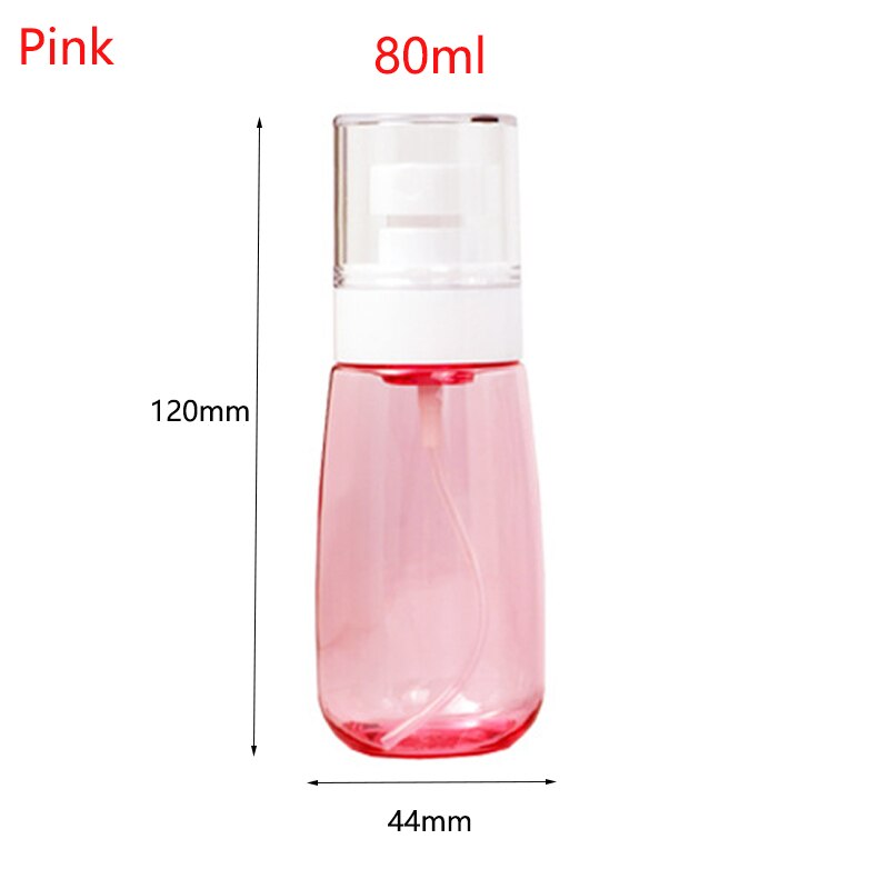 30/60/80Ml Draagbare Parfum Spray Fles Plastic Hervulbare Parfumflesjes Transparante Lege Spray Fles Cosmetische Container: Pink 80ml