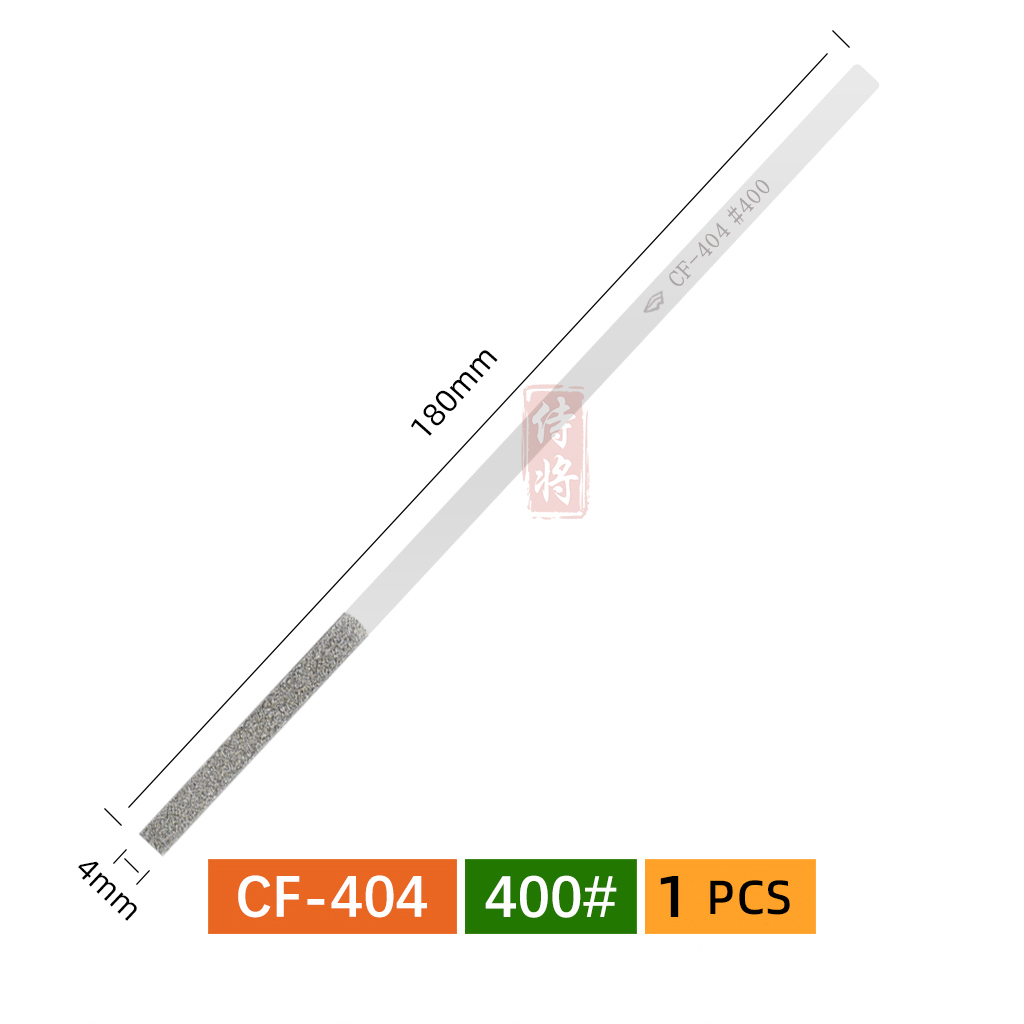 1 Uds. Lima plana de diamante con forma cónica para moler molde recortar herramientas manuales DIY CF402/404/406/408 150 # 200 # 400 #: Blanco