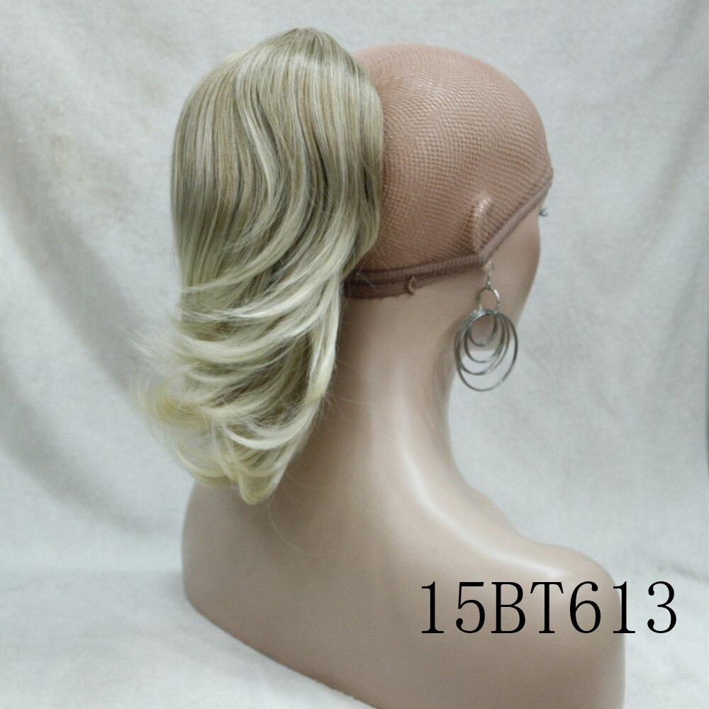 Strong Beauty 12" Natural curly Dual Use Claw Jaw Pony tail Clip In Synthetic Ponytail Hair Extension: 15BT613