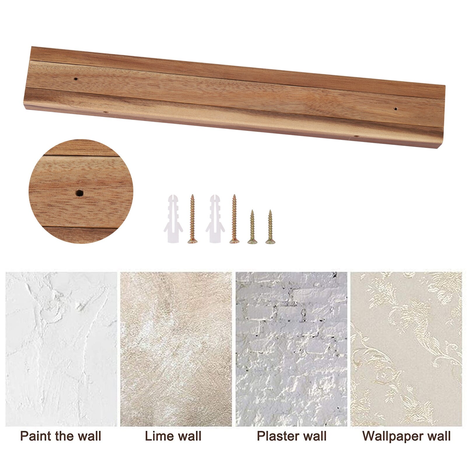 Keemake Magnetische Mes Houder Voor Keuken Messen Magneet Mes Hanger Voor Muur Acacia Houten Blok Krachtige Magnetische Strip