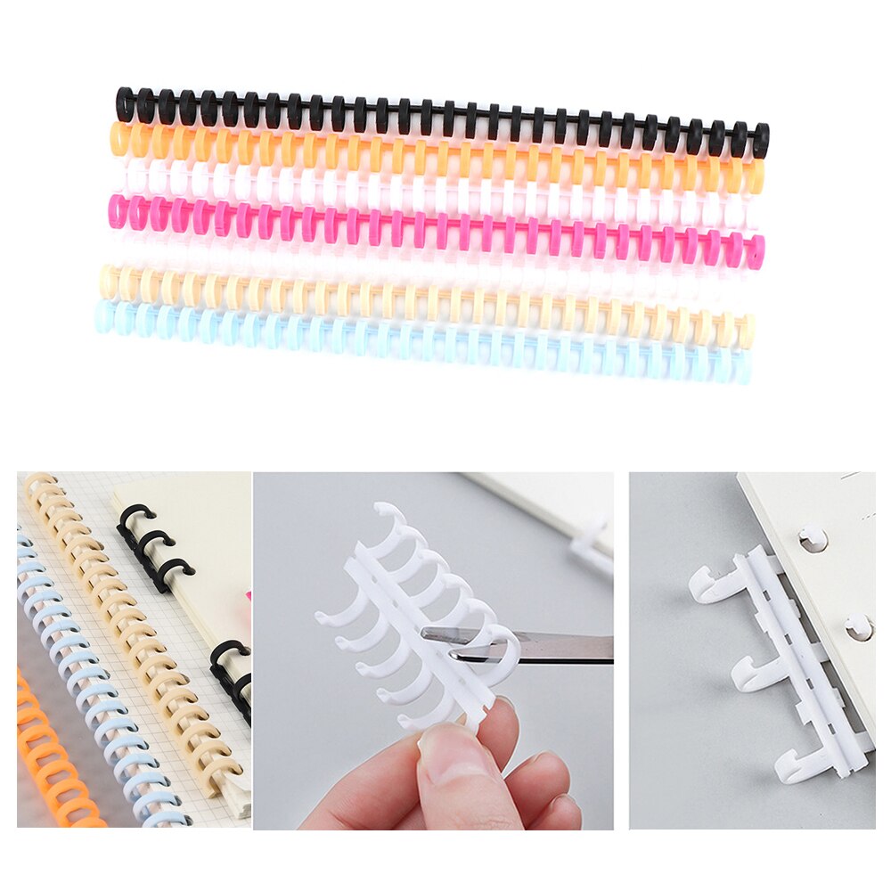 5pcs Loose-leaf Plastic Binding Ring Spring Spiral Rings for 30 Holes A4 A5 A6 Paper Notebook Stationery Office Supplies