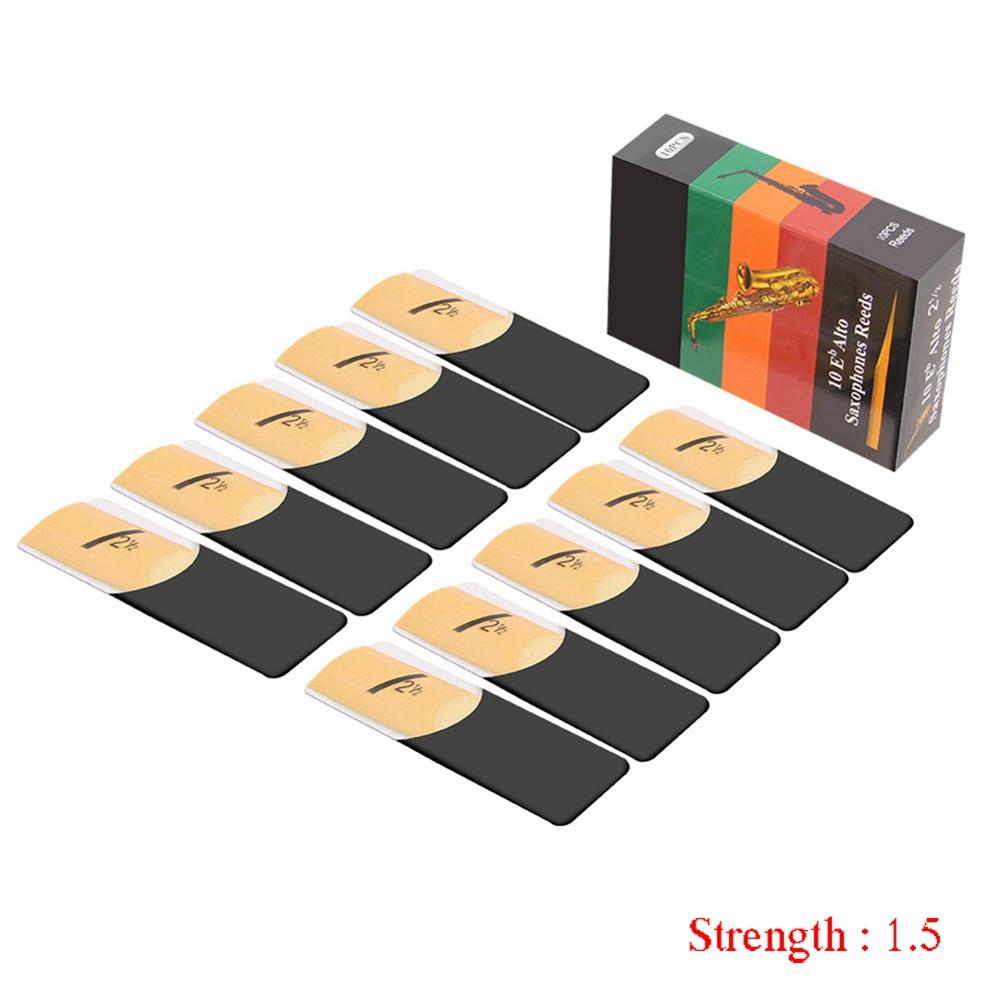 10 Pack Eb ance per sassofono contralto Sax forza 1.5 2.0 2.5 3.0 3.5 4.0 sassofono Reed strumenti a fiato accessori per strumenti: Strength 1.5